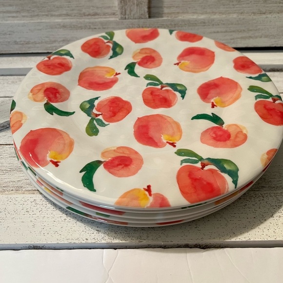 Other - Peach Patterned plastic plates